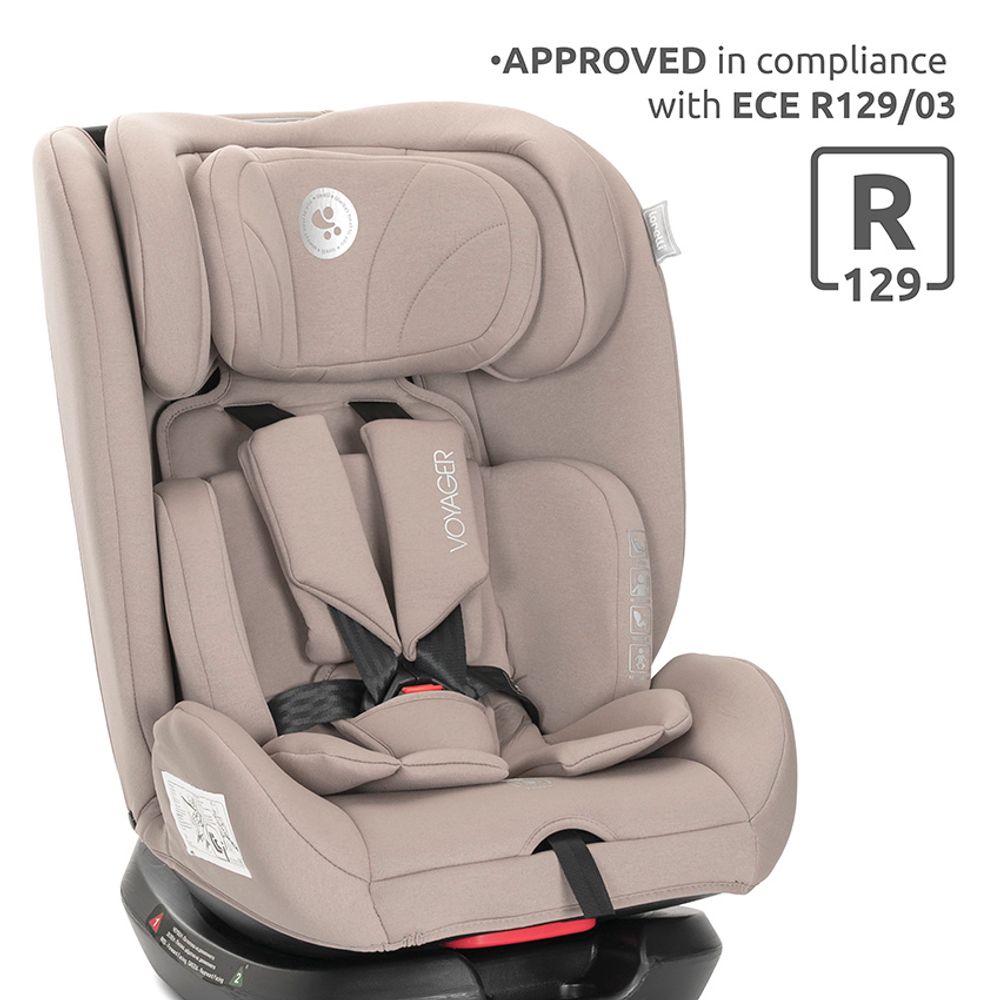 Lorelli Autosjedalica Voyager i-Size 40-150cm + Jastuk za putovanje, Beige slika 8