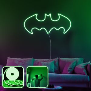 Batman Night - Velika zelena dekorativna LED rasveta za zid