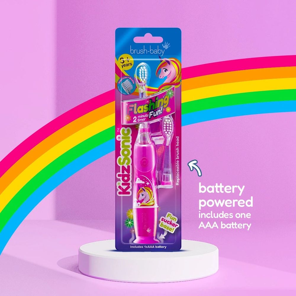 Brush-Baby Dječija električna četkica za zube KidzSonic Unicorn slika 9