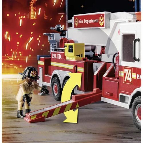 Set za Igru Vozila Playmobil Fire Truck with Ladder 70935 113 Dijelovi slika 5