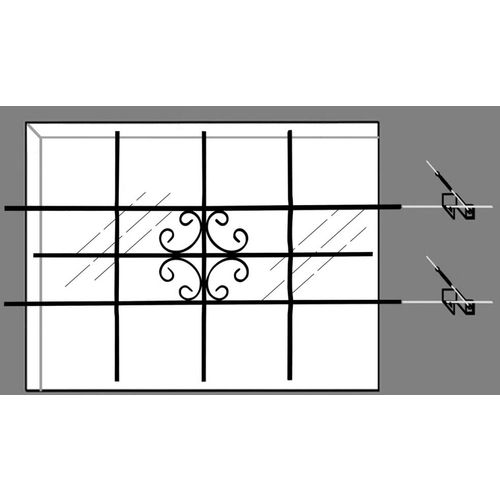 Sigurnosna rešetka za prozor, 69 x 114 cm slika 19