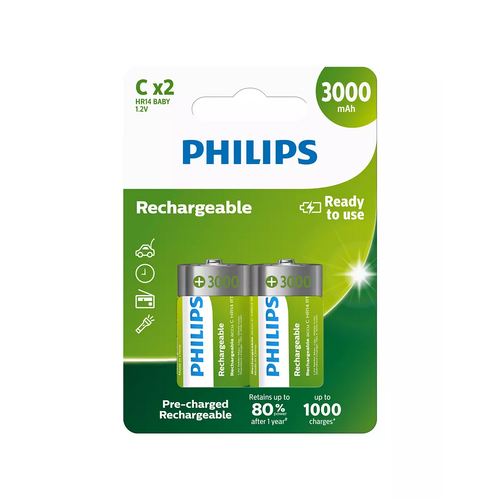 PHIBA-C Punjive Baterije, Tip C, 3000mAh, 2 komada slika 1