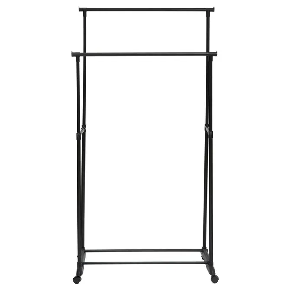 Five vješalica za odjeću pomična dupla pan 80x43x160cm polipropilen metal crna slika 4