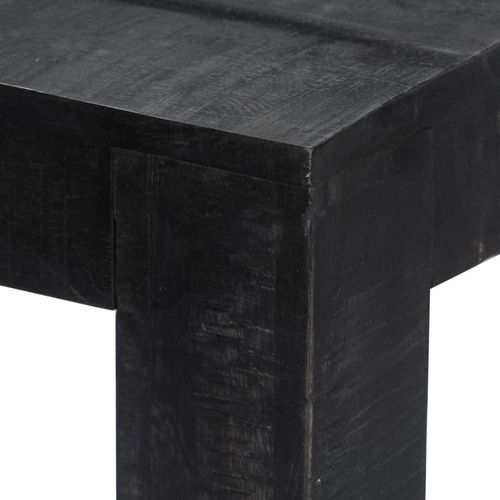 Blagovaonski stol crni 140 x 80 x 76 cm od masivnog drva manga slika 41