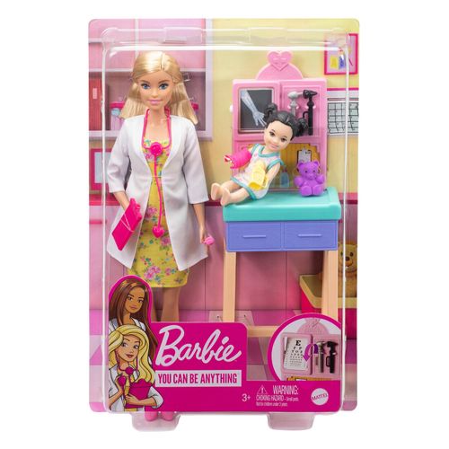 Barbie lutka Pedijatar Set slika 3