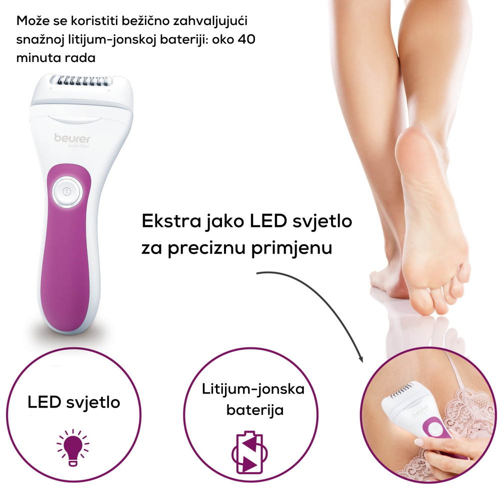Beurer Epilator 2U1 HL 76 Wet&Dry slika 4