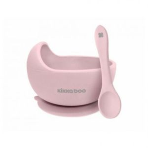 Kikka Boo Silikonska zdjela sa kašikom Yummy 250ml, Pink