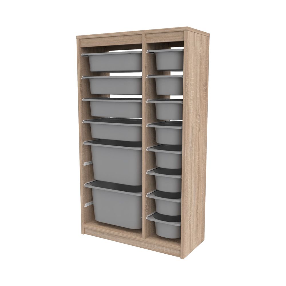 Višenamjenski ormar za igračke Montana xs 2d4n8u - boja sonoma, siva slika 5