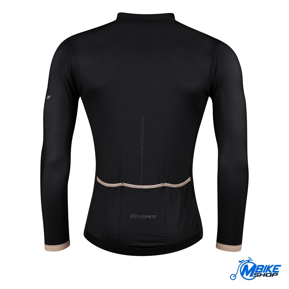 Force Majica dugih rukava za biciklizam Gold Black slika 2