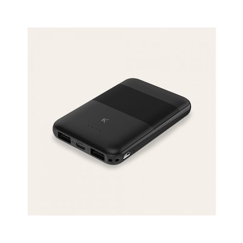 KSIX, prijenosna baterija za punjenje 5000 mAh, 2XUSB-A + USB C utor slika 2