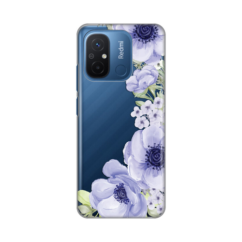 Torbica Silikonska Print Skin za Xiaomi Redmi 12C Blue Roses slika 1