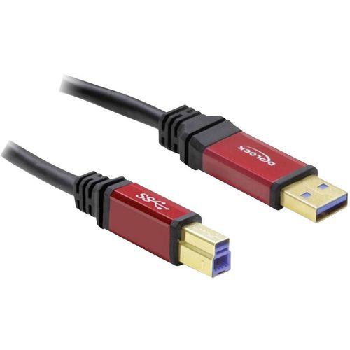 Delock USB 3.0 priključni kabel [1x USB 3.2 gen. 1 utikač A (USB 3.0) - 1x USB 3.2 gen. 1 utikač B (USB 3.0)] 5.00 m crvena, crna pozlaćeni kontakti, UL certificiran Delock USB kabel USB 3.2 gen. 1 (USB 3.0) USB-A utikač, USB-B utikač 5.00 m crvena, crna pozlaćeni kontakti, UL certificiran 82759 slika 3