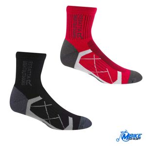 Regatta Ženske čarape Black/Chery Pink, 2 para 39-42