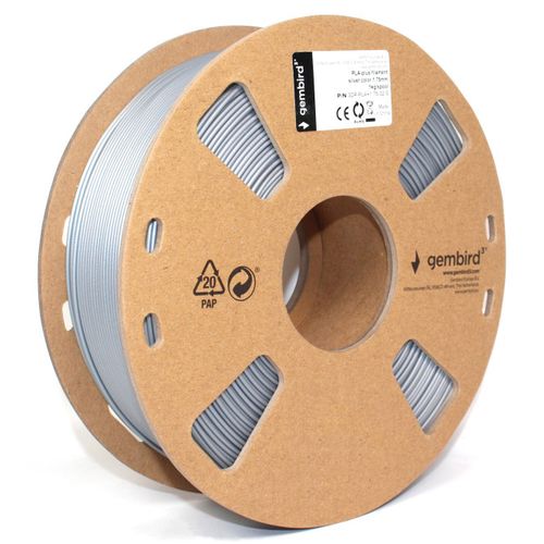 3DP-PLA1.75-01-S PLA Filament za 3D stampac 1,75mm kotur 1KG SILVER Srebrna slika 3