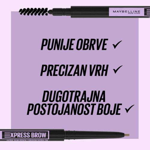 Maybelline New York Express Brow Ultra Slim olovka za obrve 5.5 Cool brown slika 5