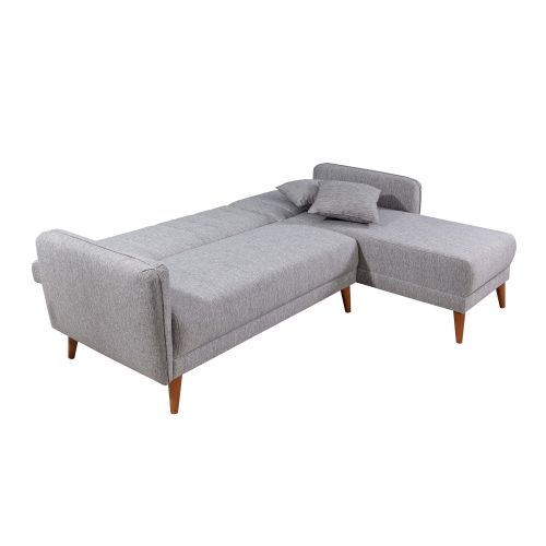 Atelier Del Sofa Aqua Kose Desni-Sivi Ugao Sofa-Krevet slika 6