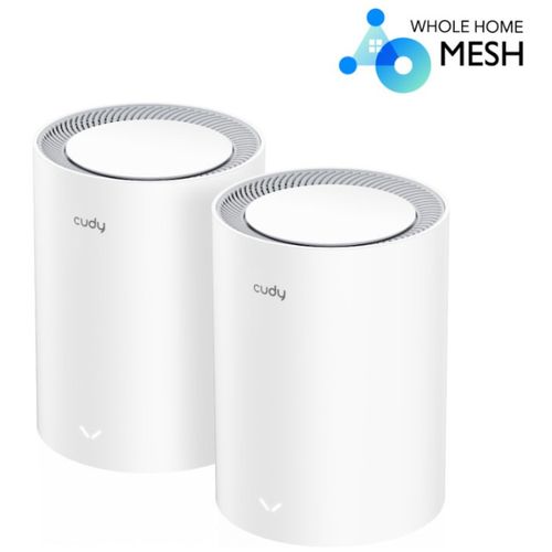 Cudy M1300 2-pack AC1200 Dual Band 2.4Ghz+5Ghz WiFi MESH, GiGABIT, 4x Antena 16MB/128DDR, 16/128mb slika 1