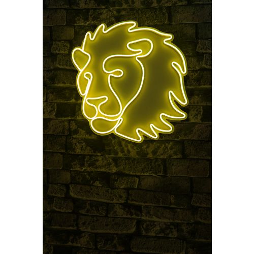 Wallity Ukrasna plastična LED rasvjeta, Lion - Yellow slika 2