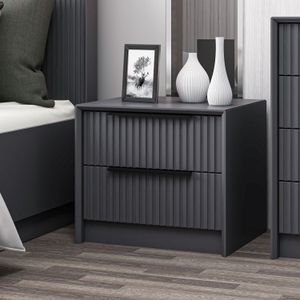 Kale Luxe Soft - Noćni ormarić 4799 u antracit boji
