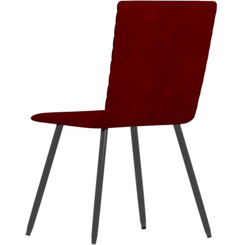 Blagovaonske stolice 6 kom crvena boja vina baršunaste slika 22
