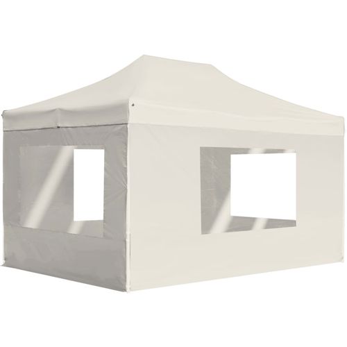 Profesionalni sklopivi šator za zabave 4,5 x 3 m krem slika 1