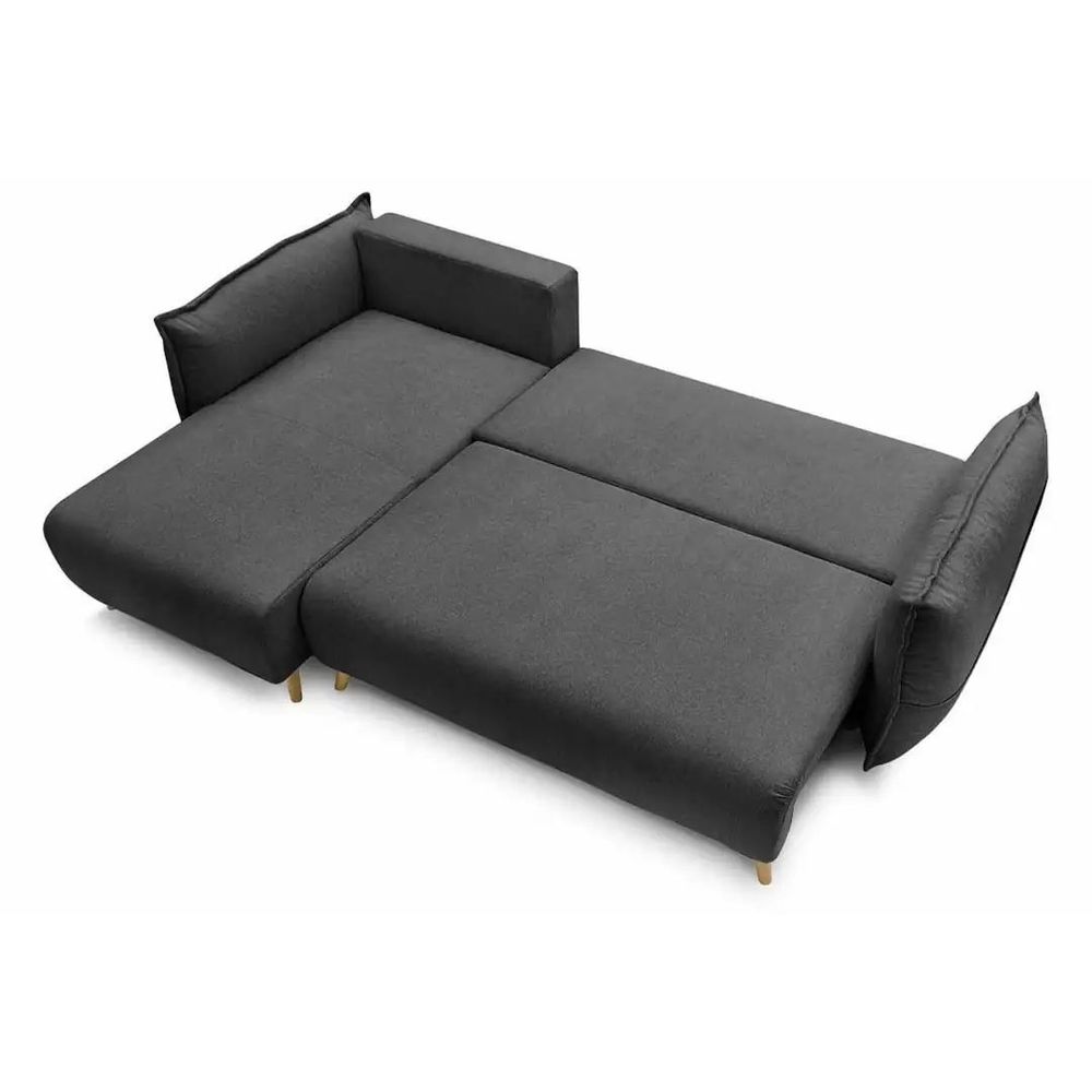 Ugaona Sofa Puffy - boja: antracit slika 6