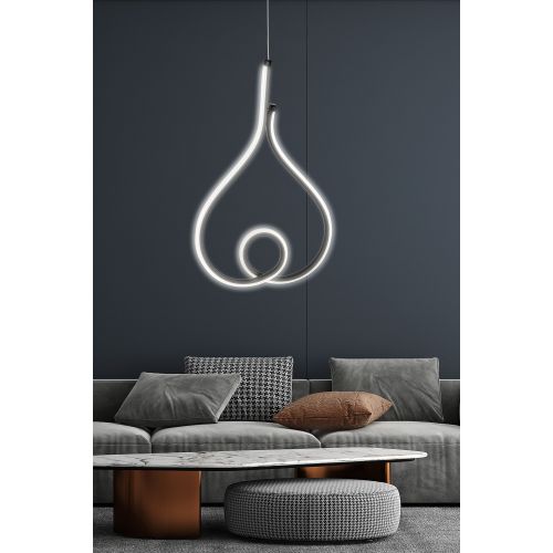 Skylove Black - White Light Black Chandelier slika 1