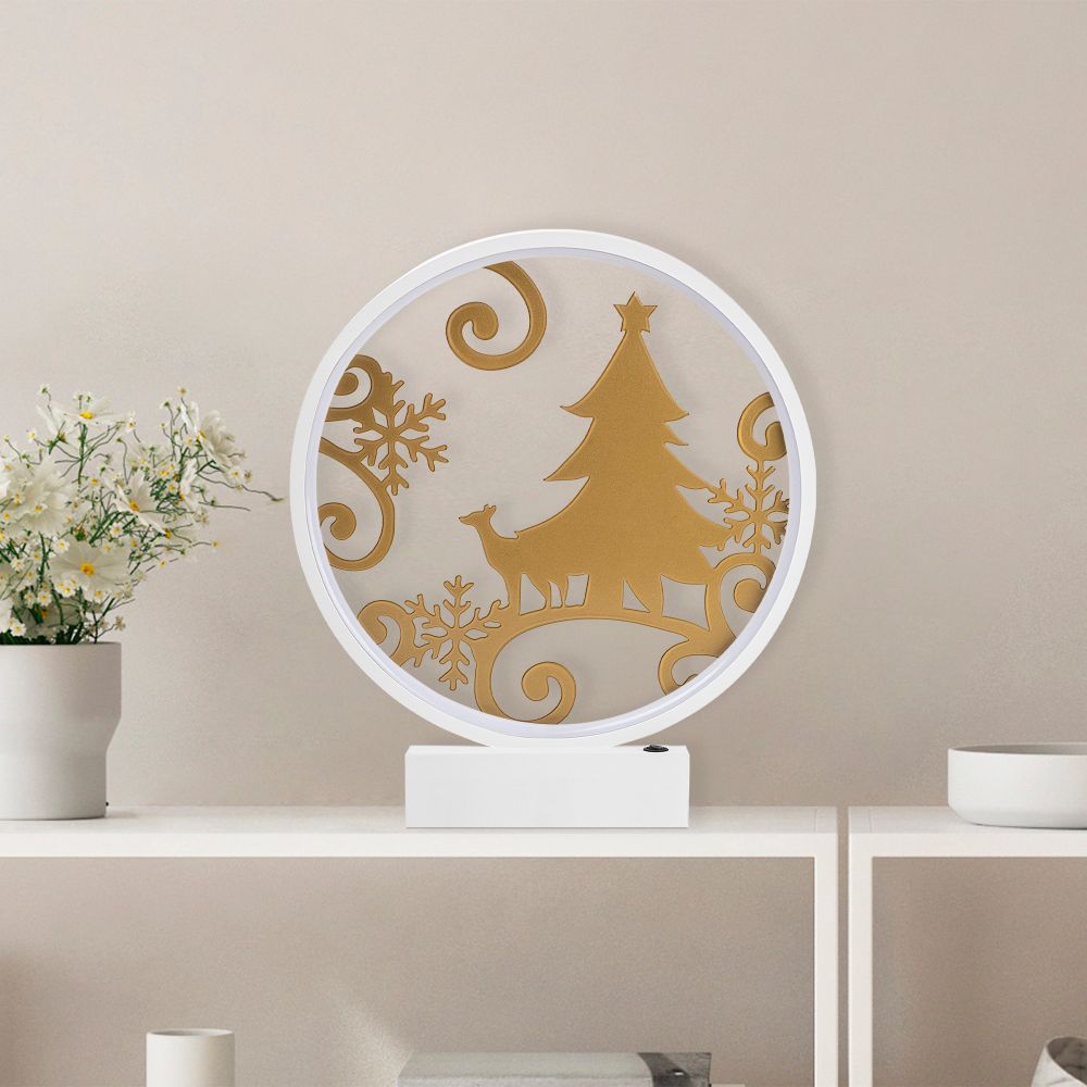XMAS11 Bijela i Zlatna Stolna Lampa slika 4