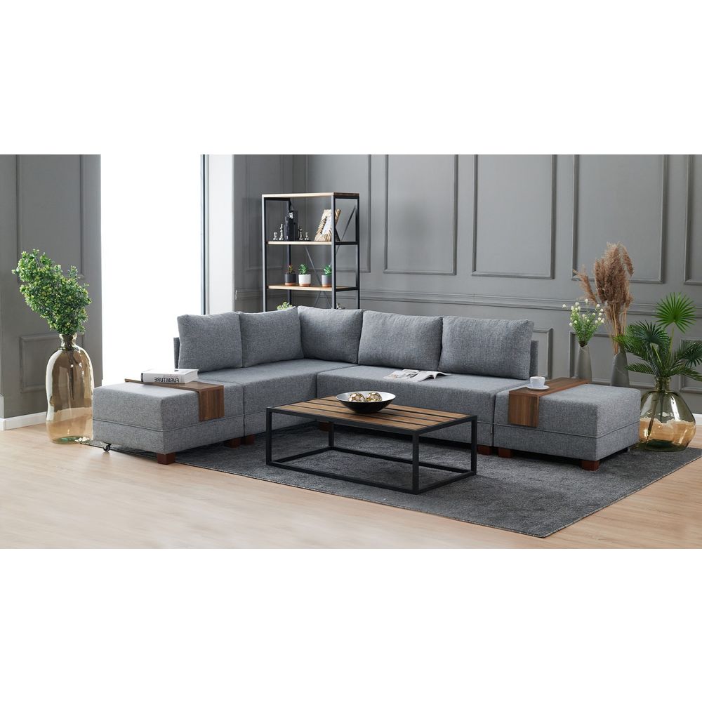 Ugaona Sofa na Razvlačenje Fly Corner - Siva slika 1