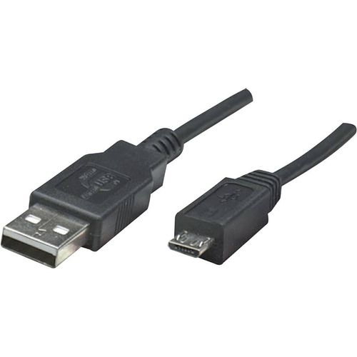 Manhattan USB 2.0 priključni kabel [1x muški konektor USB 2.0 tipa a - 1x muški konektor USB 2.0 tipa micro-B] 0.50 m crna UL certificiran Manhattan USB kabel USB 2.0 USB-A utikač, USB-Micro-B utikač 0.50 m crna UL certificiran 325677-CG slika 6