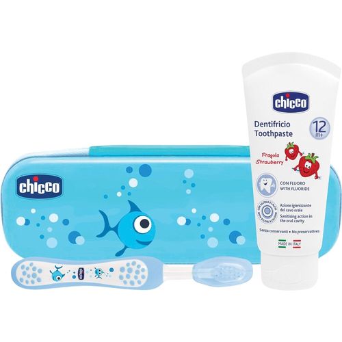 CHICCO zubna četkica set za oralnu njegu blue 6959200 slika 1