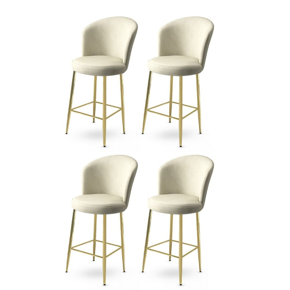 Fora - Cream, Gold Cream Gold Bar Stool Set (4 komada) slika 1