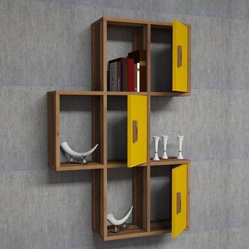 Flora - Walnut, Yellow Walnut
Yellow Wall Shelf slika 2