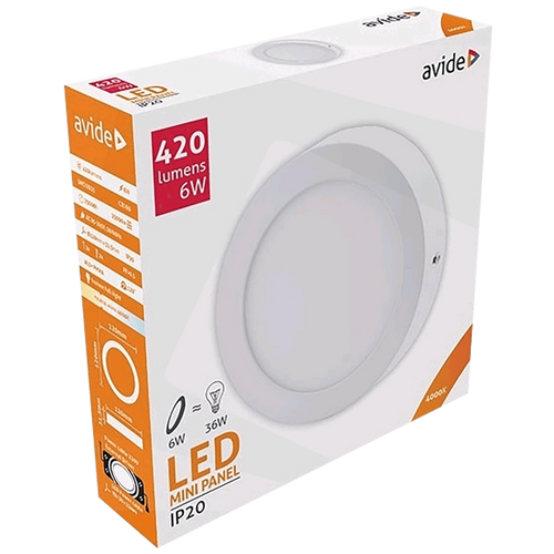 Avide Plafonjera LED, 6W, 420 lm, 4000K, IP20 - ACSMNW-R-6W-ALU slika 2