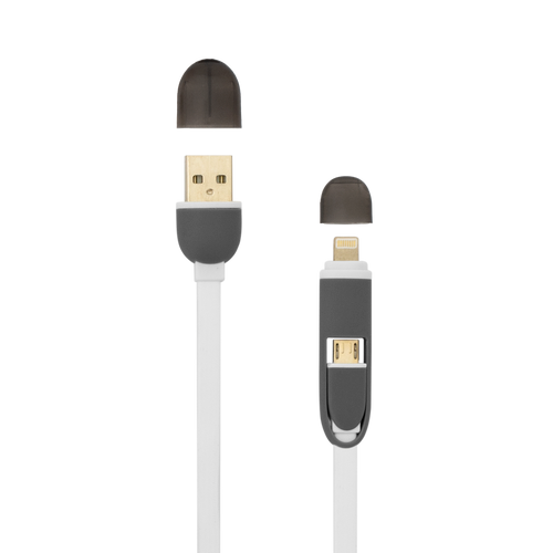 Sbox KABEL USB A Muški -> MICRO USB + 8-pin iPh Muški 1 m Bijeli / RETAIL slika 1