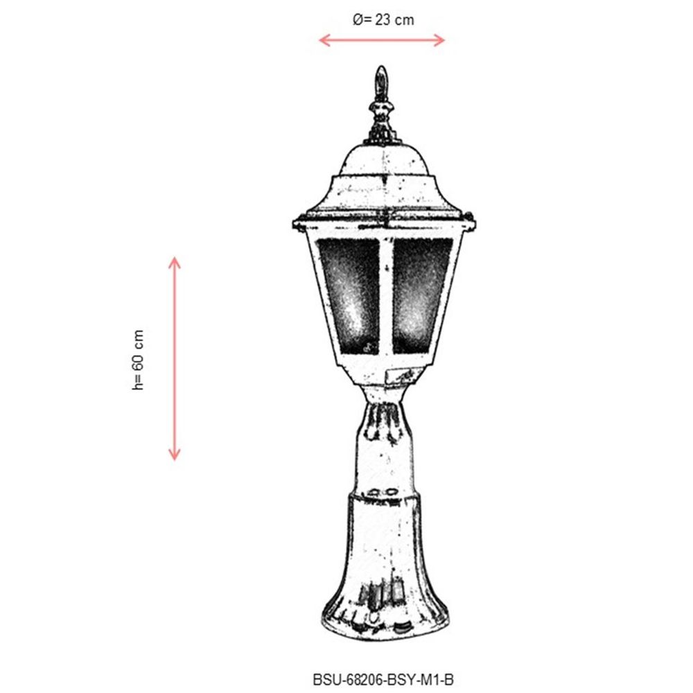 BSU-68206-BSY-M1-B Crna Spoljašnja Zidna Lampa slika 3