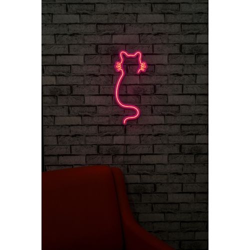 Wallity Ukrasna plastična LED rasvjeta, Cat - Pink slika 12