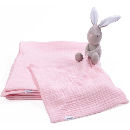 Kiki & Sebby igračka tješilica Bunny Hop Hop - Pink muslin slika 1