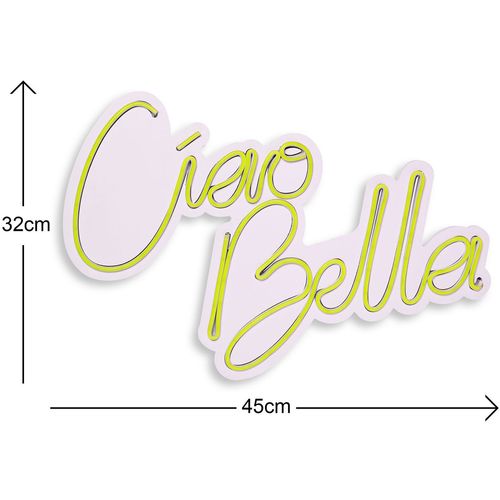 Wallity Ciao Bella - Žuta dekorativna plastična LED rasveta slika 5