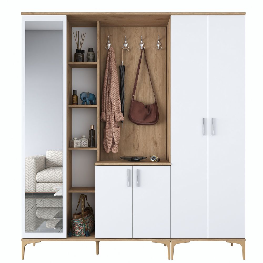 Bijeli Hodnik Ormar EA131 - 2801 Walnut slika 9