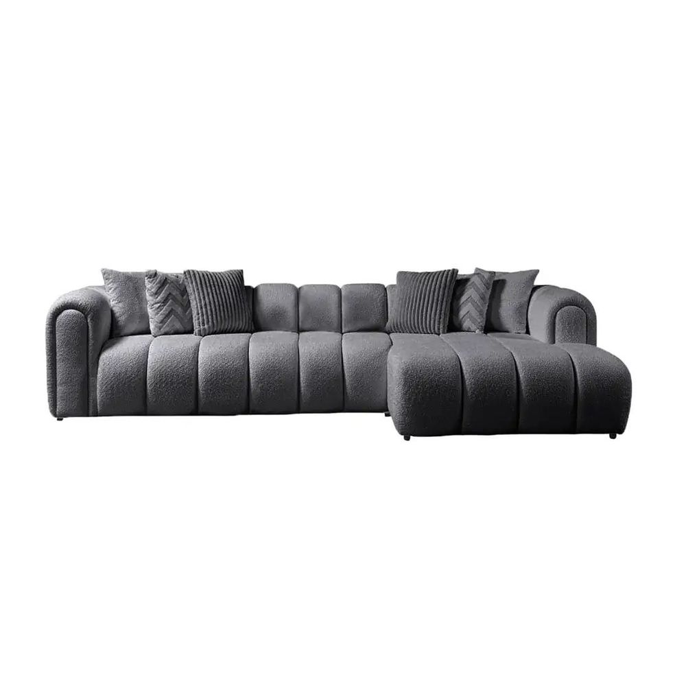 Ugaona Sofa N-Line Desna - Tamno Siva slika 4