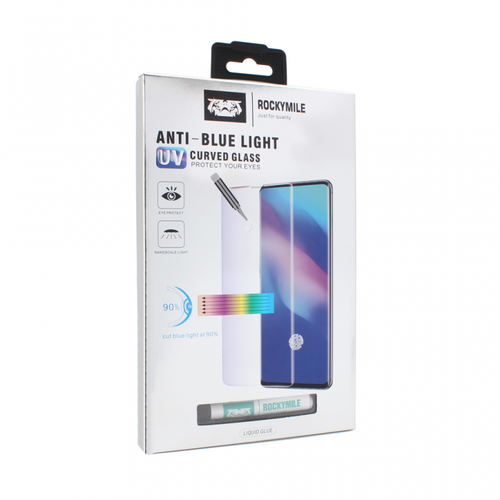 Tempered glass Rockymile UV Anti Blue Full Glue + Lampa za Samsung N970F Galaxy Note 10 slika 1