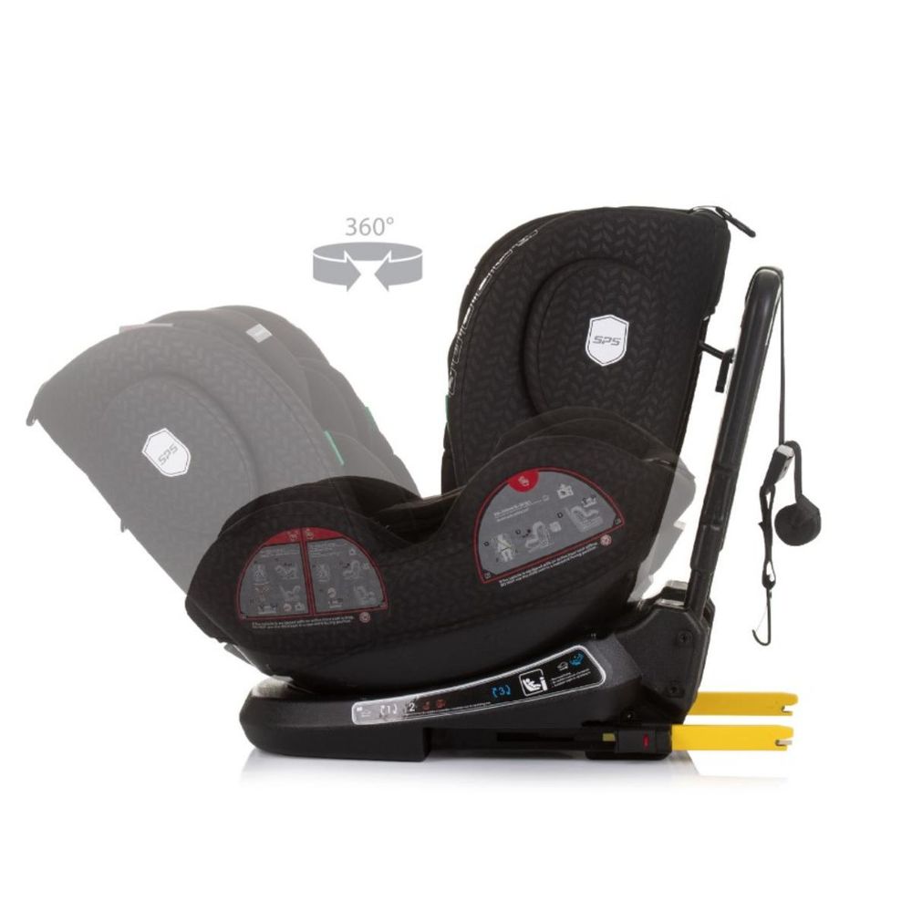 Chipolino Rotirajuća autosjedalica 360 Peak Isofix Obsidian Stkpk02401Ob slika 6