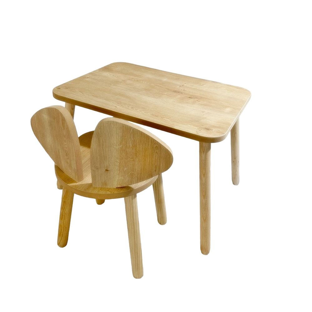 Mickey One Chair Set - Smeđa dječija stolica i stol slika 4