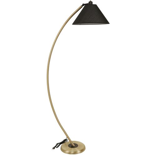 Hilal Eskitme Lambader Hasır Siyah Abajurlu Black Floor Lamp slika 2