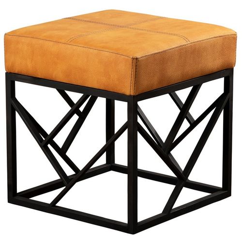 Koza Metal Ayaklı - Mustard Mustard Pouffe slika 2