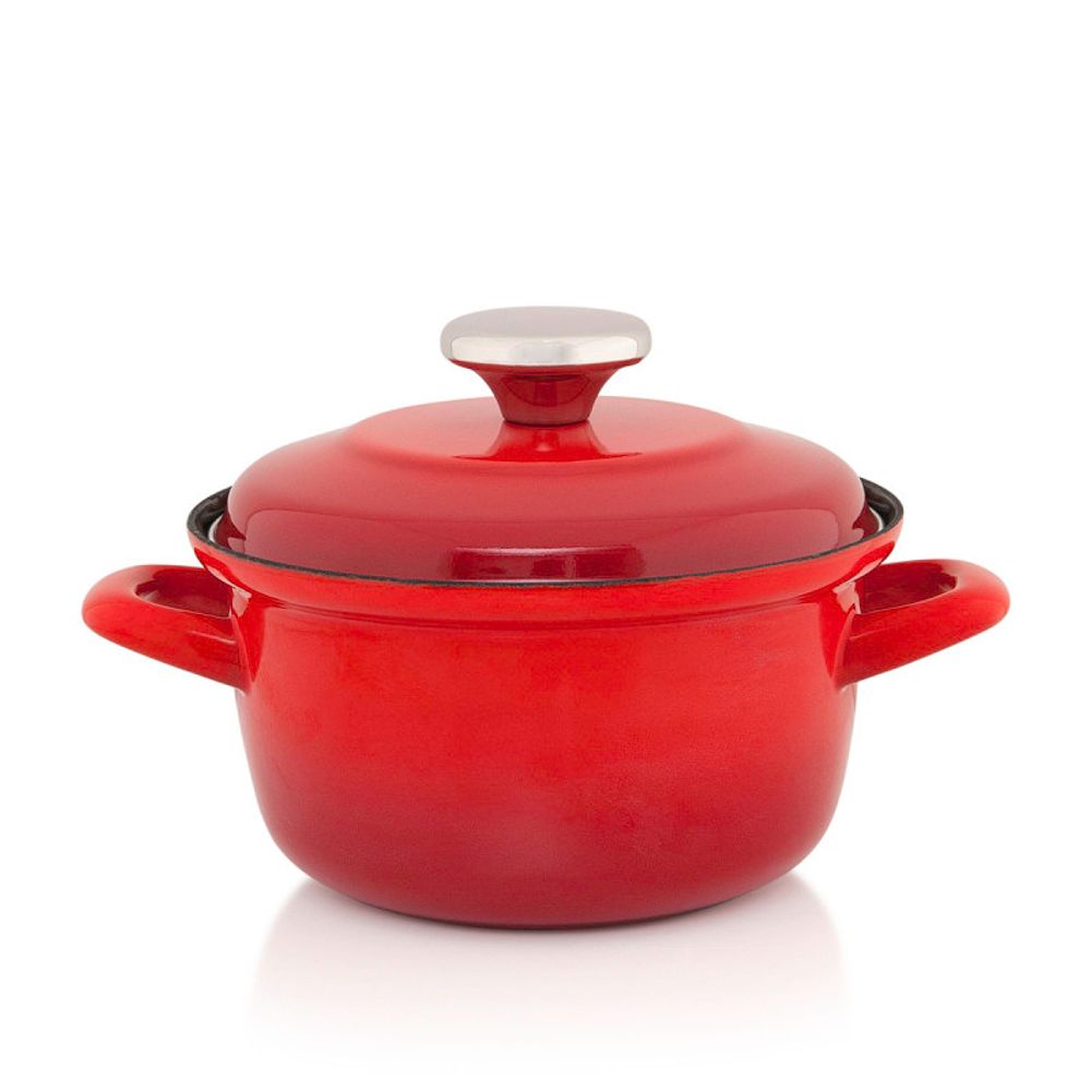 METALAC šerpa duboka MAXIMUS crvena 16 cm / 1.6 l sa poklopcem slika 1
