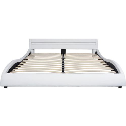 Krevet od umjetne kože s madracem LED bijeli 160 x 200 cm slika 23