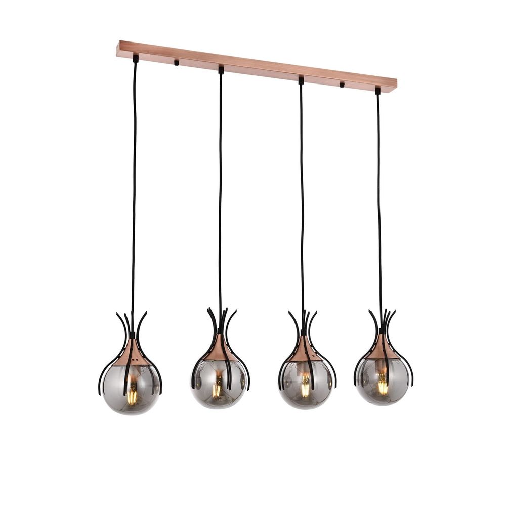 Elegantni Luster AV-1766-4Y-BSY u Crno-Brončanoj Boji slika 4