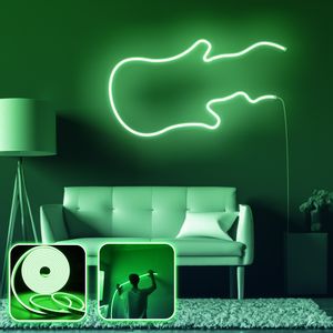 Guitar - Medium - Green Green Decorative Wall Led Lighting